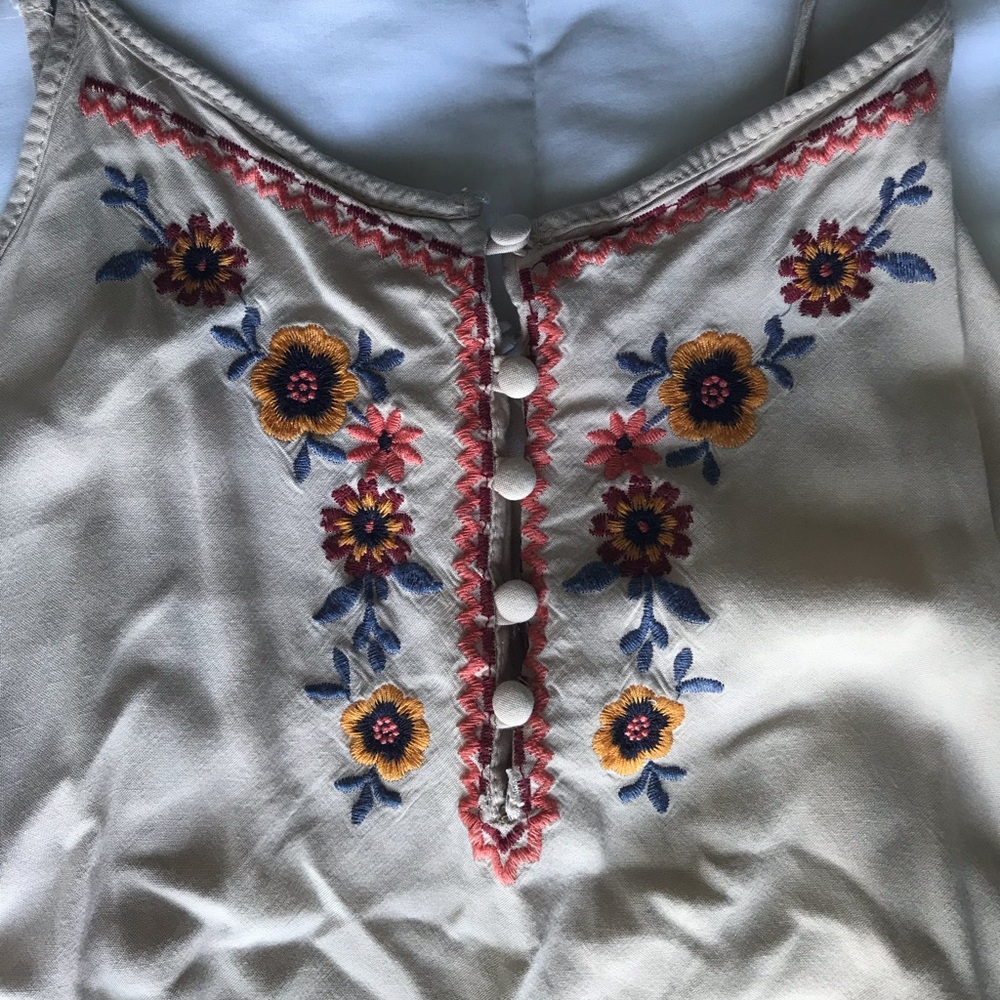 Embroidered tank top